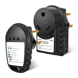 AutoEC 30 Amp RV Surge Protector Circuit Tester 30 amp 1050 Joules Surge Protector with LED Indicator Light ETL Listed Nema TT-30P TT-30R Power Analyzer for RV Camper Trailer Van