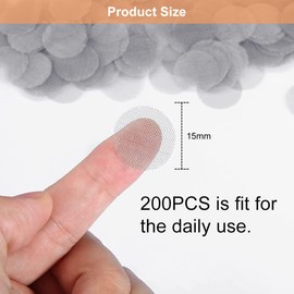 Pipe Filtering Smoking, Pipe Screens, 200 Pipe Screens, 15 mm Stainless Steel Smoking Screens, Pipe Screen Filter, Steel Insert, Screen Filtering, Pipe Strainer with Storage Box