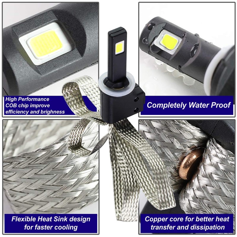 DNA Motoring HID-LED-LB-9005 Pair of LED Light Bulbs