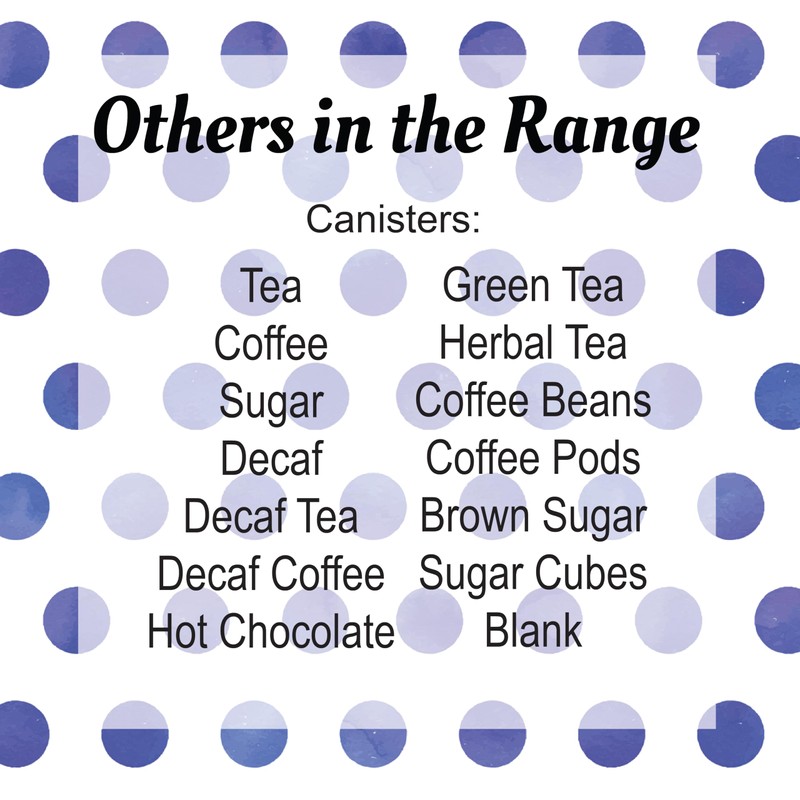 Purely Home Indigo Polka Dots Spots Tea Canister - White
