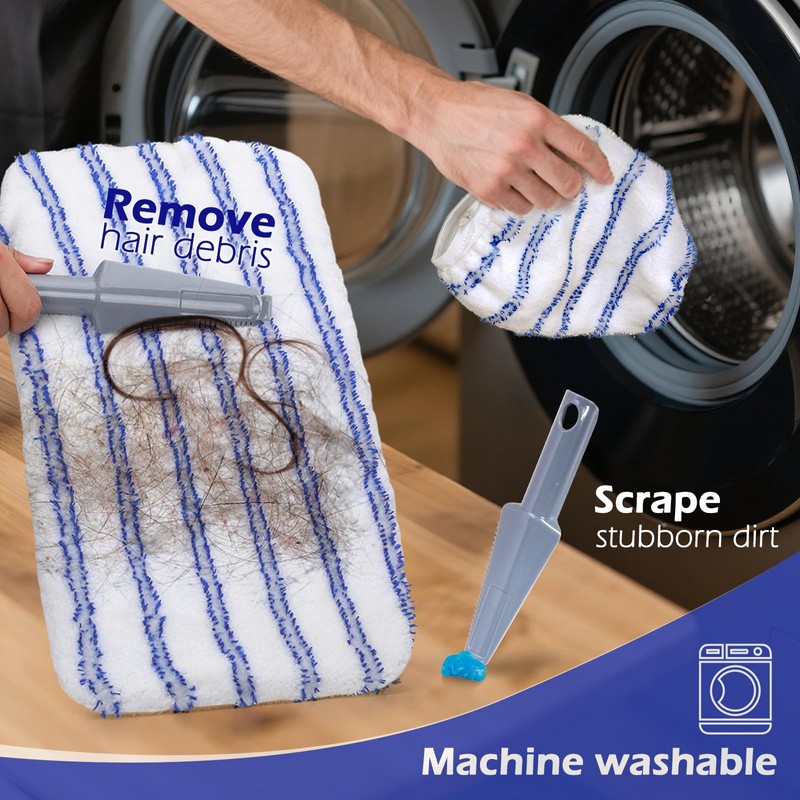 Masthome Microfiber Mop,Large Surface Flat Mop with 5 Reusable Pads,Hardwood
