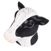 Black White Cow Head Wearing Glasses Statues Resin Stable Glasses