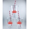Disposable Crab Birthday Party Cups Set of 12 Crabs