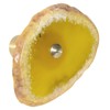 mookaitedecor Set of 4 Yellow Agate Crystal Drawer Knobs with