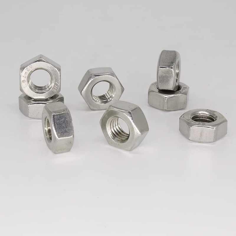 20 x Stainless Steel Hex Nuts M10 x 1, Fine