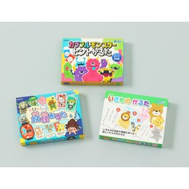 Artec 21293 Popular Karuta Set of 3 Yo-Kai, Ikimono, Colorful Monster, Card Game, Indoor Game, Competition, Karuta, Educational Toy, Present, Prize, Fun Party