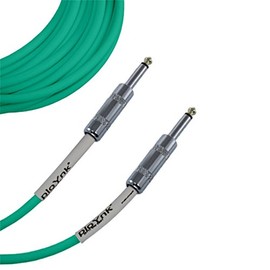 Ploynk 1/4 to 1/4 mono TS Instrument Straight Patch Cable 8 FT foot long Green
