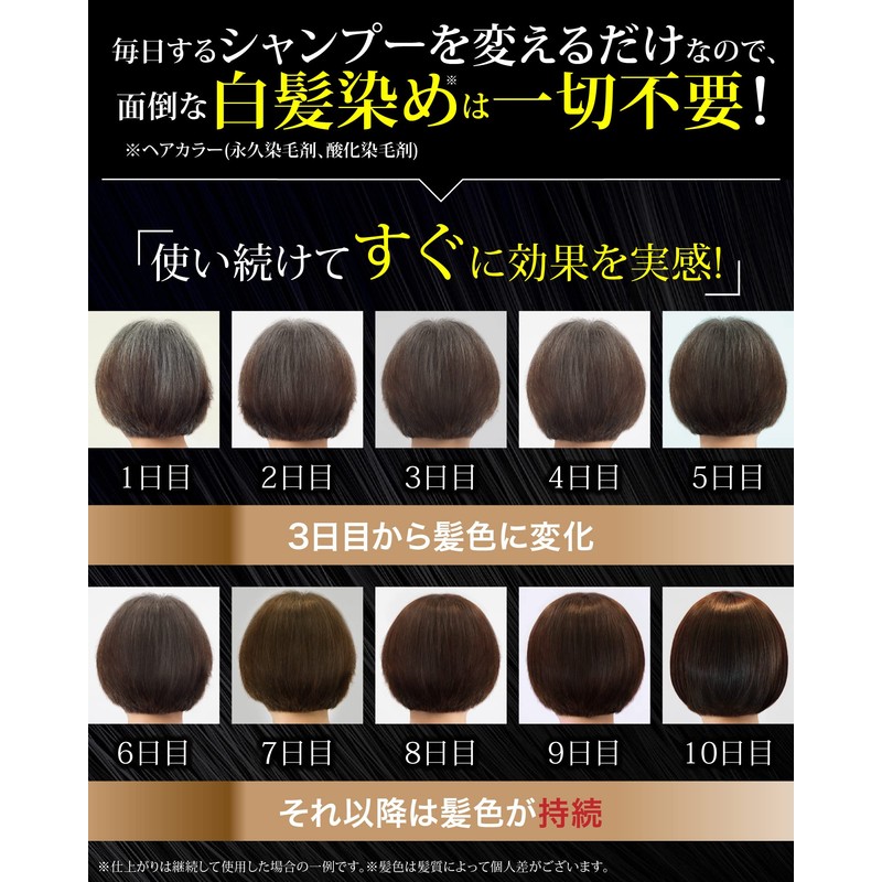 Crosia Cream Shampoo Treatment for Gray Hair, Dark Brown, 5.3