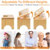 Foldable Toilet Stool 7.1 Inches Adjustable Height Bamboo Potty Stool