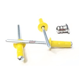 Yellow 3/16" Aluminum Small Head with Steel Mandrel Multi Grip Pop Rivets Fasteners .275 - .598 Grip Range