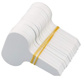 KINGLAKE 100 Pcs White Plastic Plant Labels Waterproof T-Type Plant Tag Nursery Flower Garden Labels