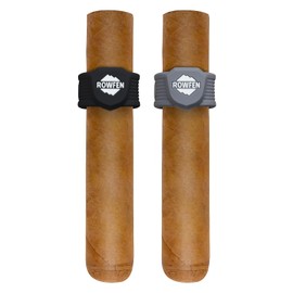 ROWFEN 2Pcs Magnetic Cigar Holder - Convenient Cigar Holder with Magnet and Adjustable Design - Fit for Golfing, Grilling, Fishing, Travel, and Outdoor Adventures (Black+Gray)