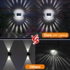 LYHOPE Solar Fence Lights Outdoor, IP65 Waterproof Solar Lights for