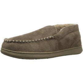 DOCKERS Men's Premium Ultra Light Chukka Moccasin Slipper with Memory Foam, (16, Taupe)