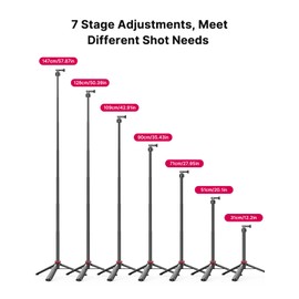57in Extendable Selfie Tripod for Action Cameras - ULANZI Go Quick II Long Action Camera Stick Tripod Quick Release Adapter Vlog Handle Grip for GoPro Hero Series