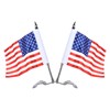 Trunk Lid Flag Pole Mount Kit with USA American Flag