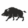 AMA SHOP Pre-Spaced Boar Sticker Mod.9 Black | Passion Hunting
