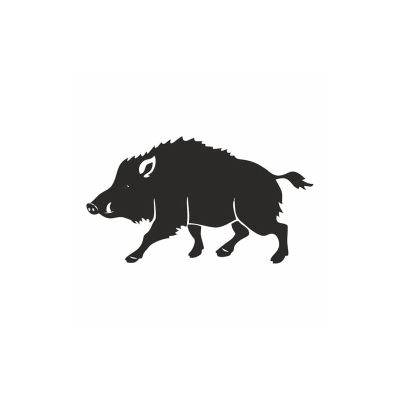 AMA SHOP Pre-Spaced Boar Sticker Mod.9 Black | Passion Hunting