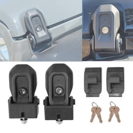 Wocch Hood Latches for Jeep Wrangler JL JLU 2025 2024 2018 2019 2020 2021 2022 2023, Anti-Theft Hood Lock Catch Latches Accessories, 1 Pair