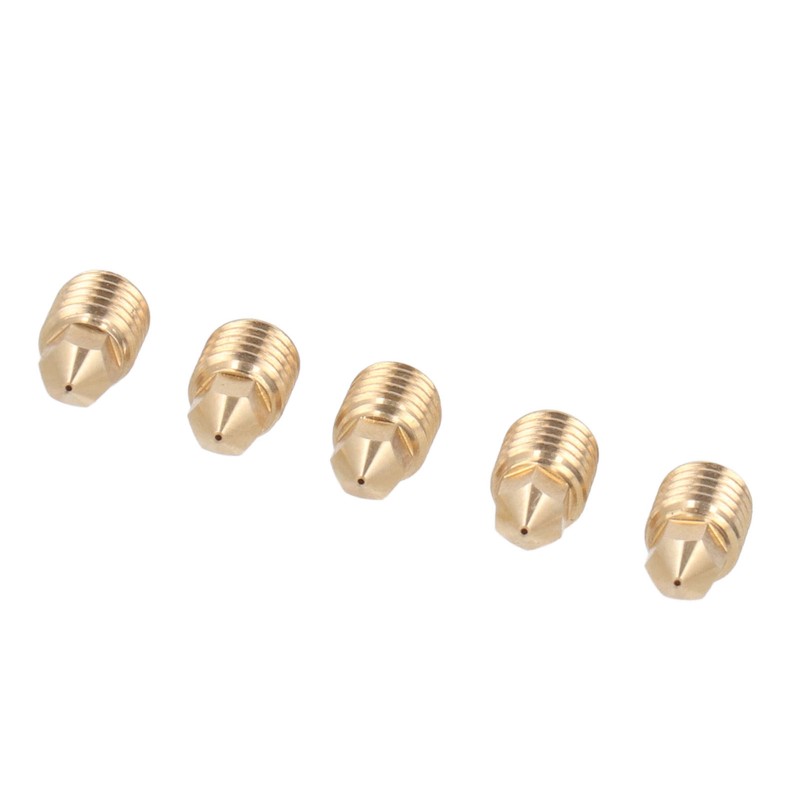 5Pcs 3D Printer Brass Nozzles Tight Connection Heat Resistant 500℃