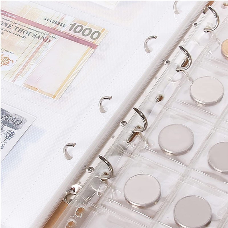 TSLRSA 7 Pieces Coin Collection Page, Coin Holder Glove Holder