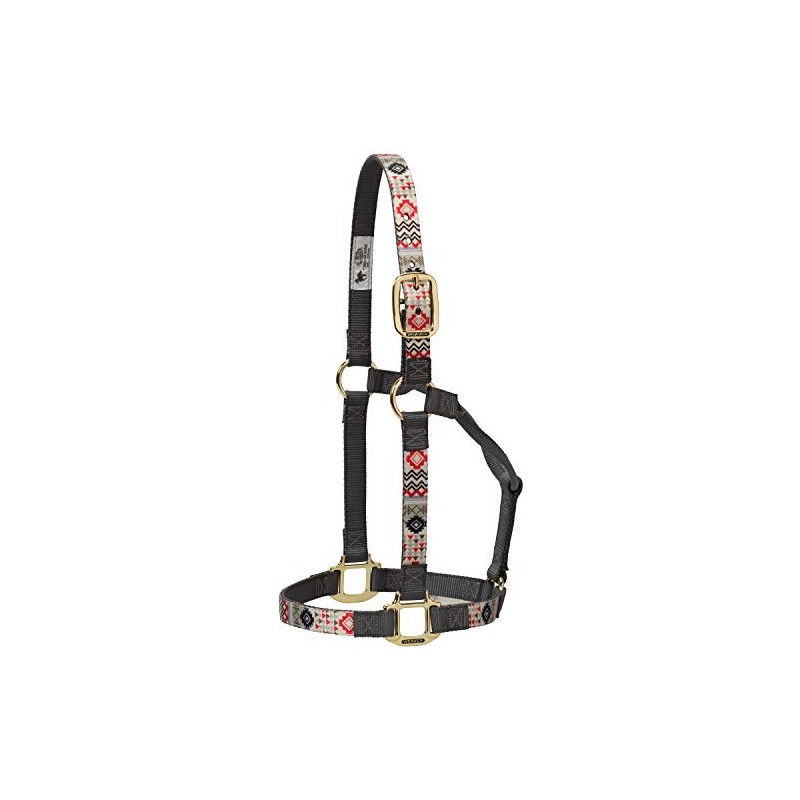 Weaver Leather Nylon Crimson Aztec Non-Adjustable Halter, Small