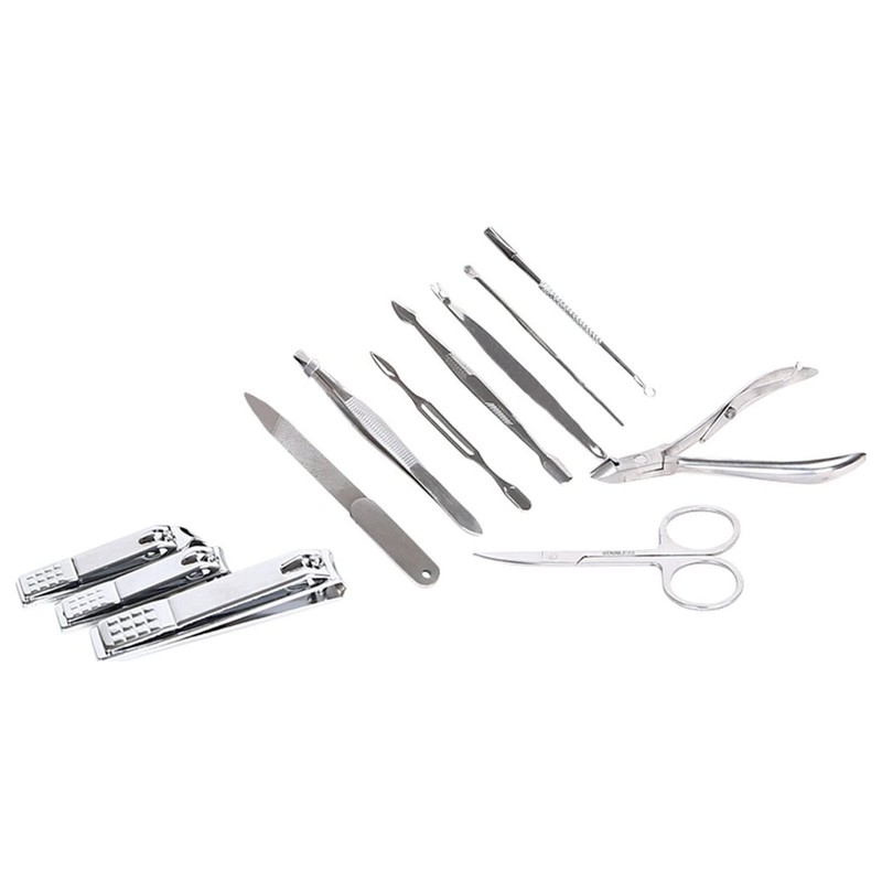 Cater Manicure, Nail Clippers Set of 12Pcs, Professional Grooming Kit,