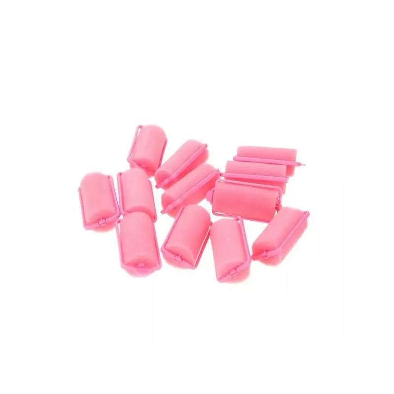 대형 핑크 폼 스펀지 헤어 롤러 12종 세트 Large Pink