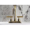 Kingston Brass KS6642CML Manhattan Double-Handle 4" Centerset Bathroom Faucet with
