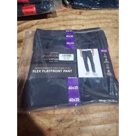 Weatherproof Vintage Men’s Performance Weather- Flat Front Pants Color Grey 40X3