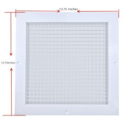 DECOAIRCON 12" x 12" Cube Core Eggcrate Return Air Grille Aluminum Return Grille HVAC Vent Duct Cover White [Outer Dimensions: 13.75 X 13.75](12 * 12)