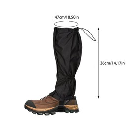 ValueHall 1 Pair Hiking Gaiters Lightweight Leg Gaiters Anti-Tear Snow Boot Gaiters Outdoor Snowshoeing Waterproof and Adjustable Snow Boot Gaiters for Outdoor Snowshoeing Hiking Hunting V3B05
