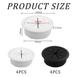 8 Pieces of Threading Hole Cover, Home Accessories, Dust-Proof and Waterproof Threading Hole Protective Cover, Suitable for Home and Office.