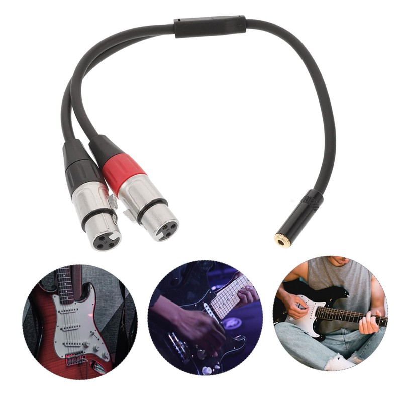 Levemolo Audio Cable 0.3m -Plated Dual Shielded XLR Y-Splitter 3.5mm