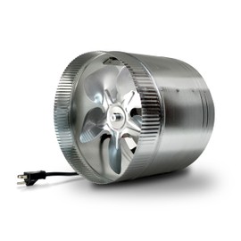 Suncourt 10-Inch Inline Booster Duct Fan — Quiet Single-Speed Inductor Inline Fan with 6-Foot Power Cord, MET Listed, and Simple Installation (DB210C)