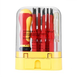 10 in 1 Insulated CRV Screwdriver Set 500V Electrician Screwdriver with Test Pencil