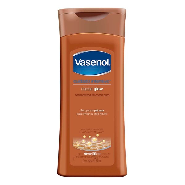VASENOL Crema Corporal Humectación Total Cocoa Glow 400 ml
