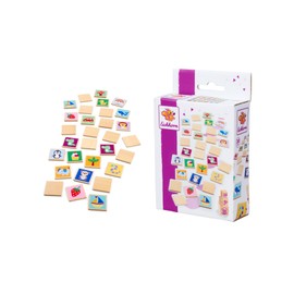 Eichhorn Games Memory Game with 15 Animal Motifs and Items, 5 x 5 cm, 30 Pieces, Made of Linden Plywood, from 3 Years