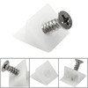 Rierdge 60 Packs Mending Wedges with Screws, 15x13mm Plastic Repair