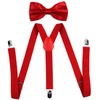 ICObuty Men's Bow Tie and Y Shape Suspender Set Adjustable