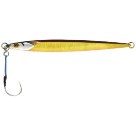 JACKALL G048 BAMBLUZ Metal Jig, Semi-Long, 6.3 oz (180 g), Red Gold / Magma Wave Holo