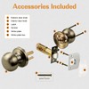 Probrico Interior Door Knob for Hallway, Antique Brass Door Knobs