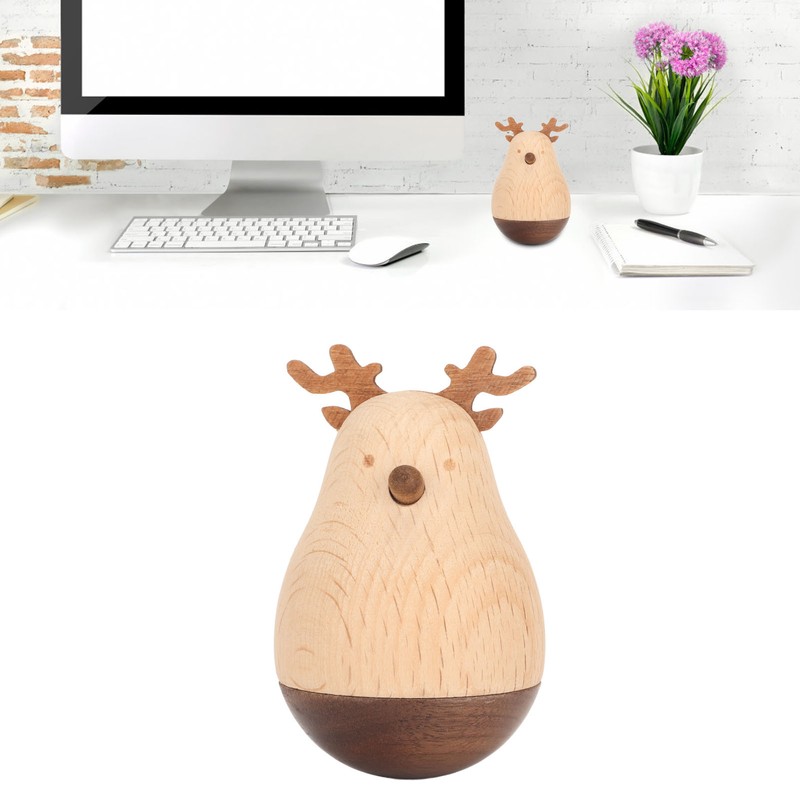 Deer Wobbler Cute Exquisite Sturdy Durable Wood Decorative Eye Catching