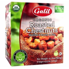 Galil Organic Chestnuts Roasted and Peeled Chestnut Gluten Free Vegan (Pack of 6)