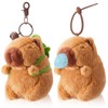 Ruzister 2 Pieces Capybara Plush Keychain Toys Realistic Capybara Cuddly