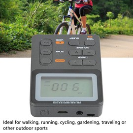 AM FM Portable Radio, Pocket Mini Digital Tuning Stereo Radio, Rechargeable Battery Earphone Lock Screen, for Hiking Walking Jogging