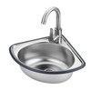 Corner Sink Wall Mount Bathroom Laundry Restaurant Sink Single Bowl