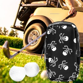 Golf Ball Bag | PU Golf Bag Ball Pouch Heavy Duty | Waterproof Golf Ball Bag Holder, Lightweight Protective Cover, Golf Accessories for Men Women Valuables