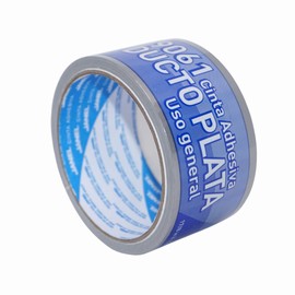 Janel | Cinta Adhesiva Ducto Plateada 48mm x 10m | Uso Industrial y Doméstico | Alta Resistencia y Multiusos | Reparaciones, Manualidades, Sellado de Conductos | Cinta Plateada de Alta Resistencia