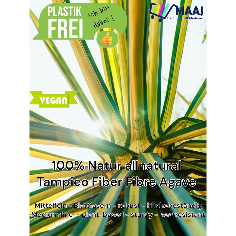 MAAJ Bath Brush 40 cm Hard Fibre Bristles Vegan Plastic